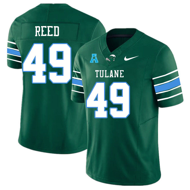Tulane Green Wave #49 William Reed College Football Jerseys Stitched Sale-Green